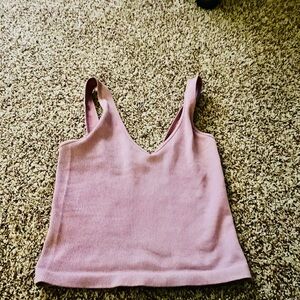 Dynamic - Women's Pink Ribbed Tank Top. One Size